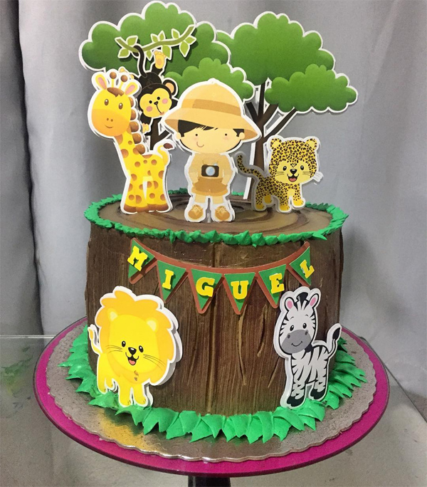 Ideia de bolo safari