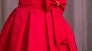Vestido de formatura infantil vermelho